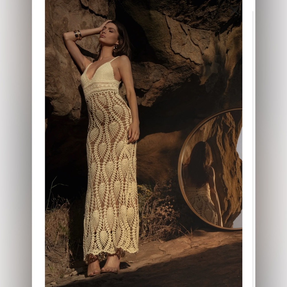 Great Escape Crochet Maxi Dress new with tags
